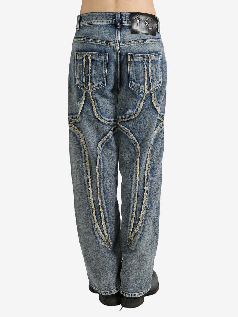 THUG CLUB - Men Tribal Denim Pants