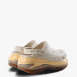 Tan shoes, back view