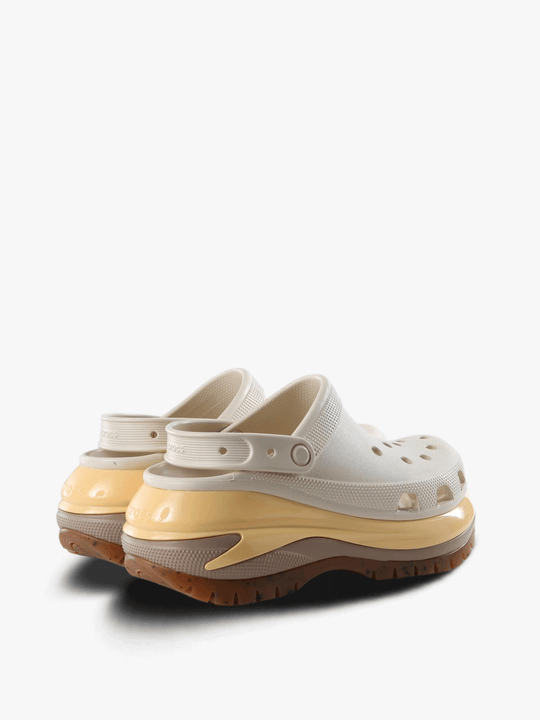 Tan shoes, back view