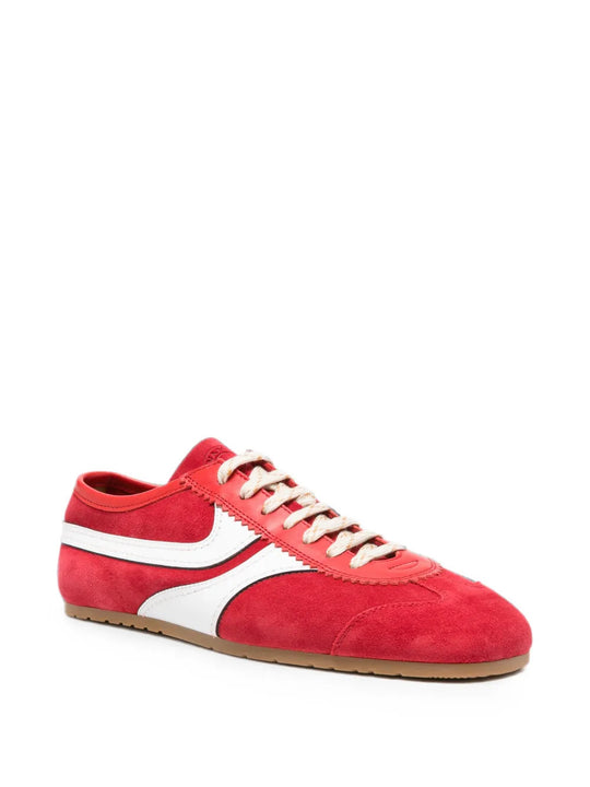 Red shoes, front view