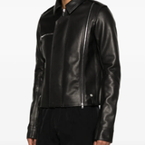 Black jacket worn by a person, showing the jacket fit