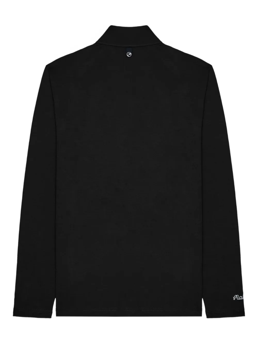Black garment, back view