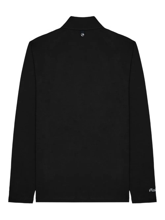 Black garment, back view