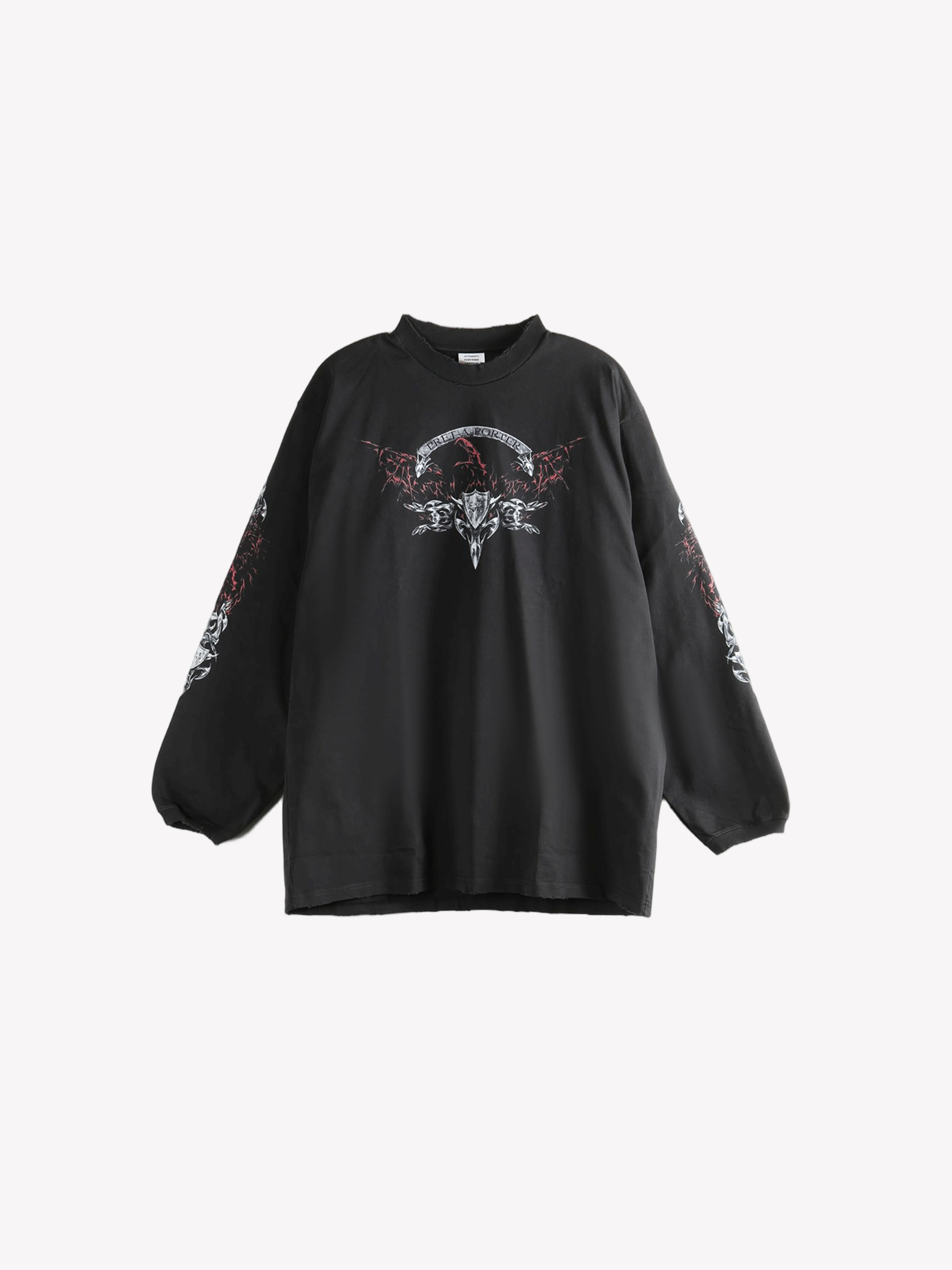 Black shirt, front view