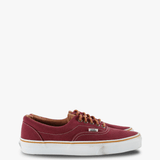 Burgundy shoes, front view