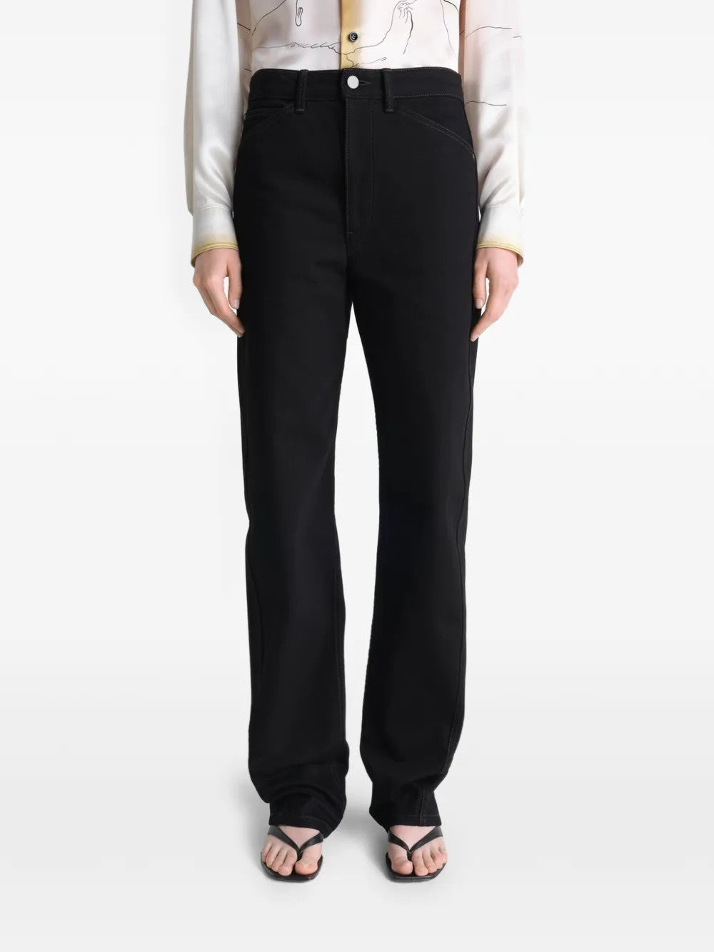 Black pants, full body view