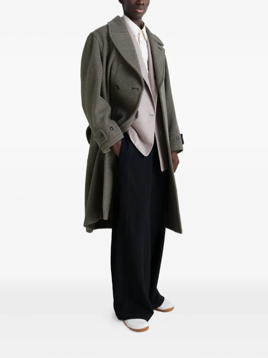 Grey coat, full body view