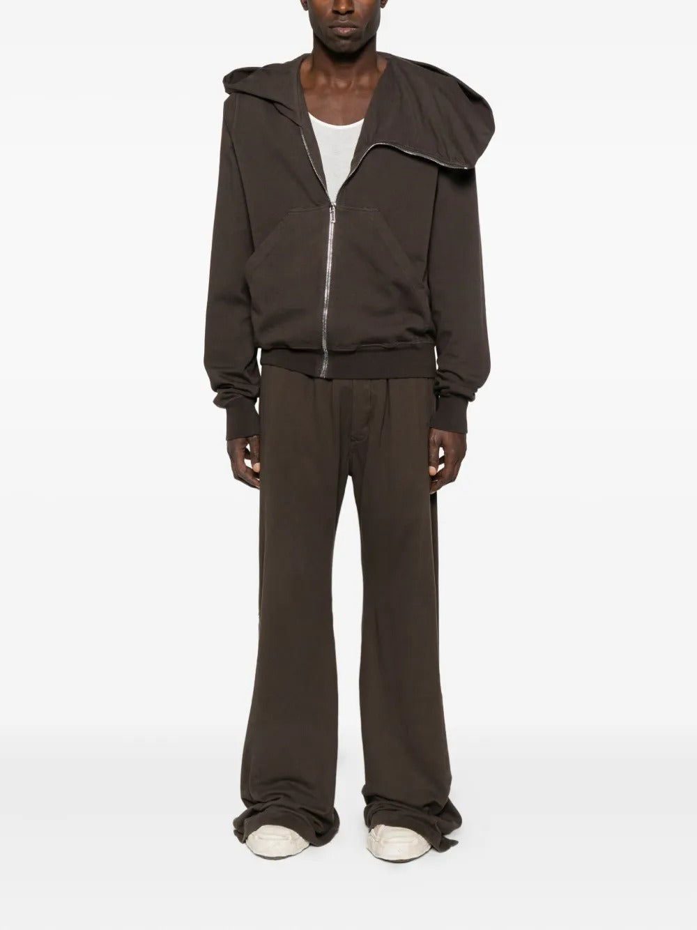 Brown pants, full body view