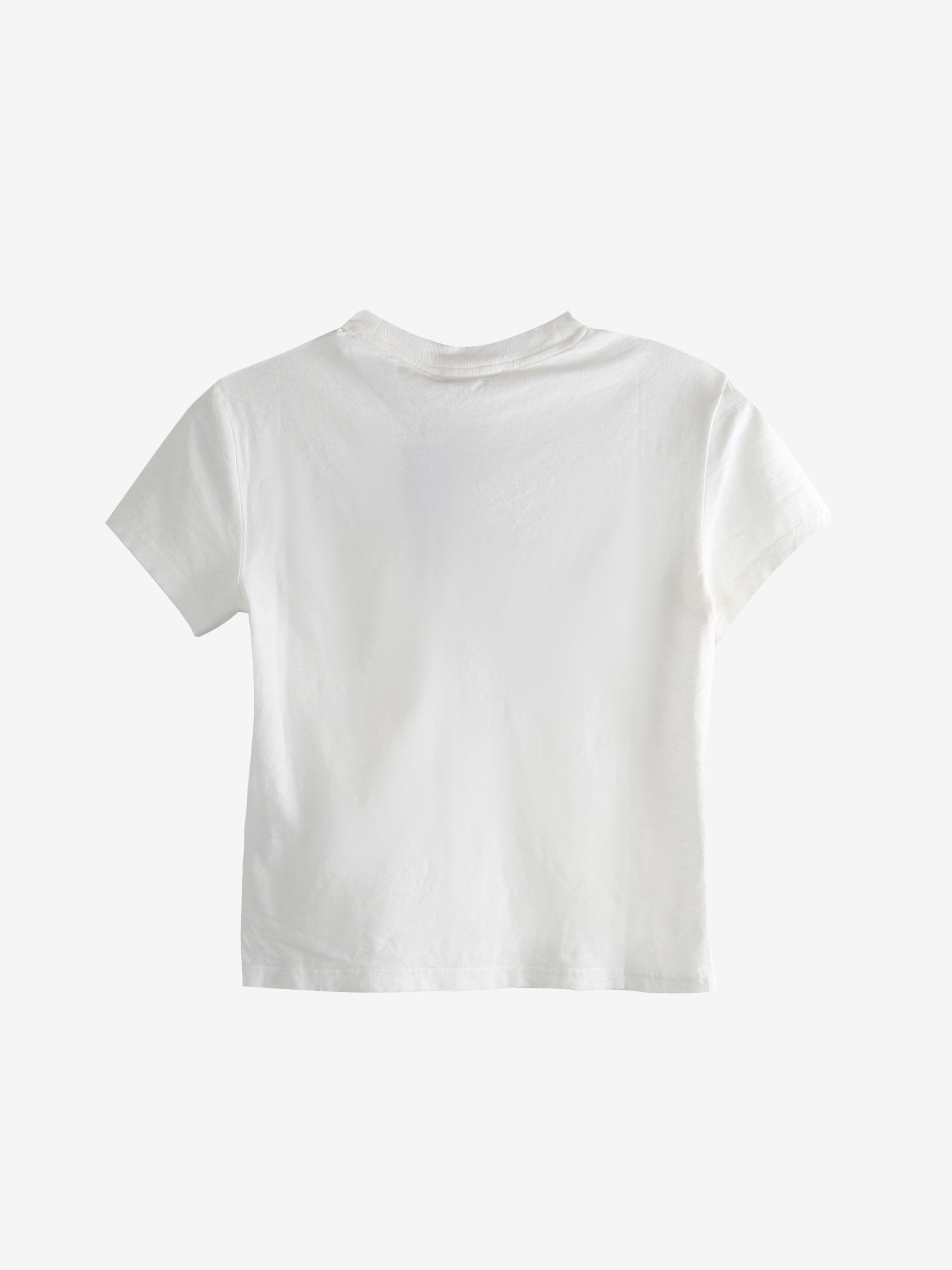 White t-shirt,back view