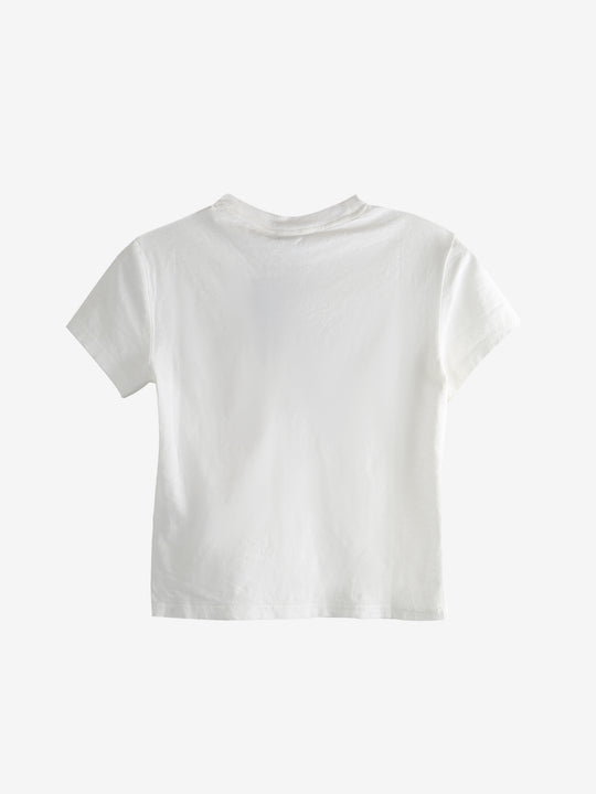 White t-shirt,back view