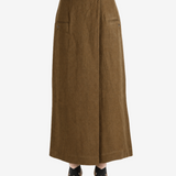 Brown skirt, full body view