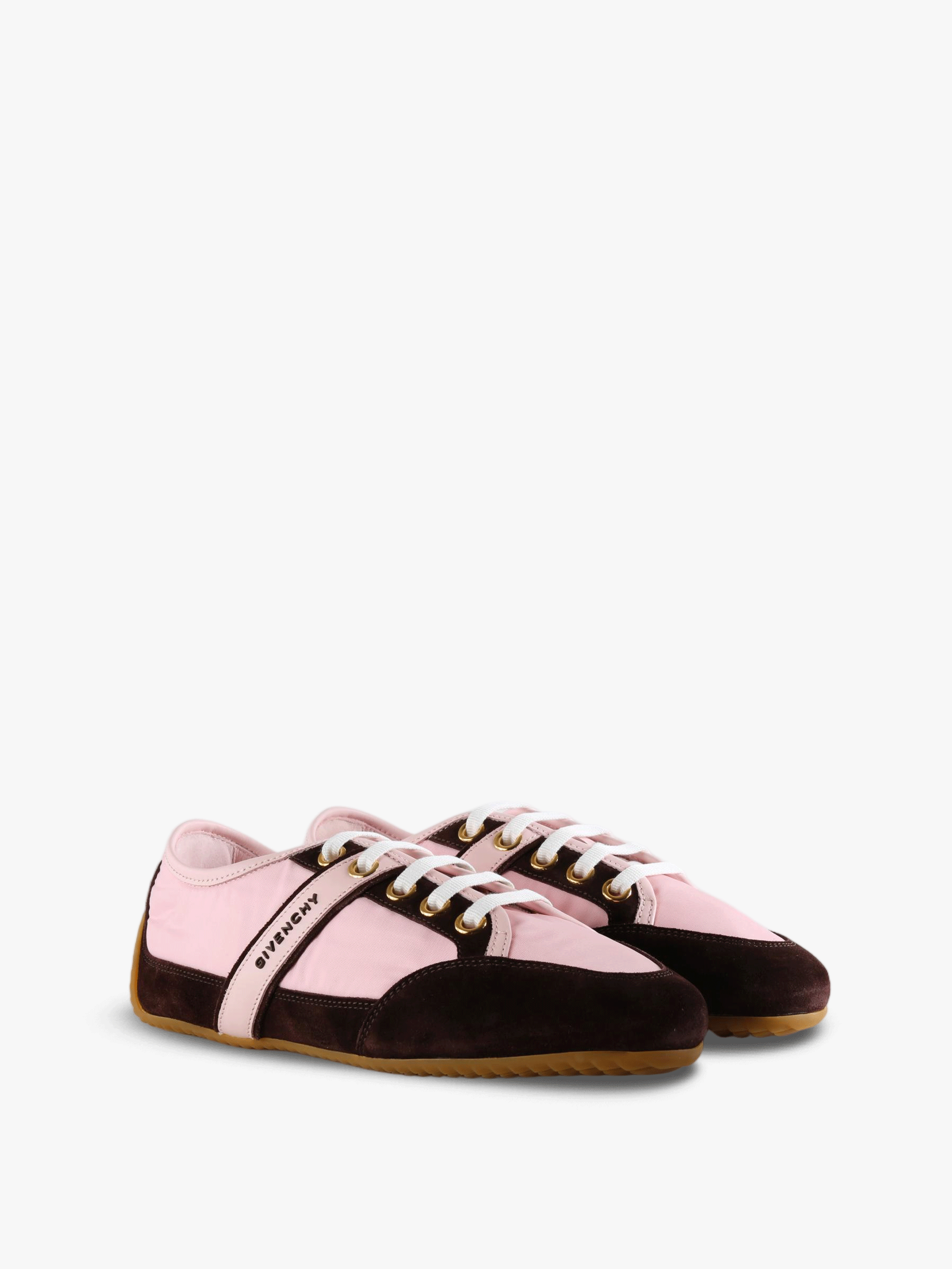 Pink shoes, front view