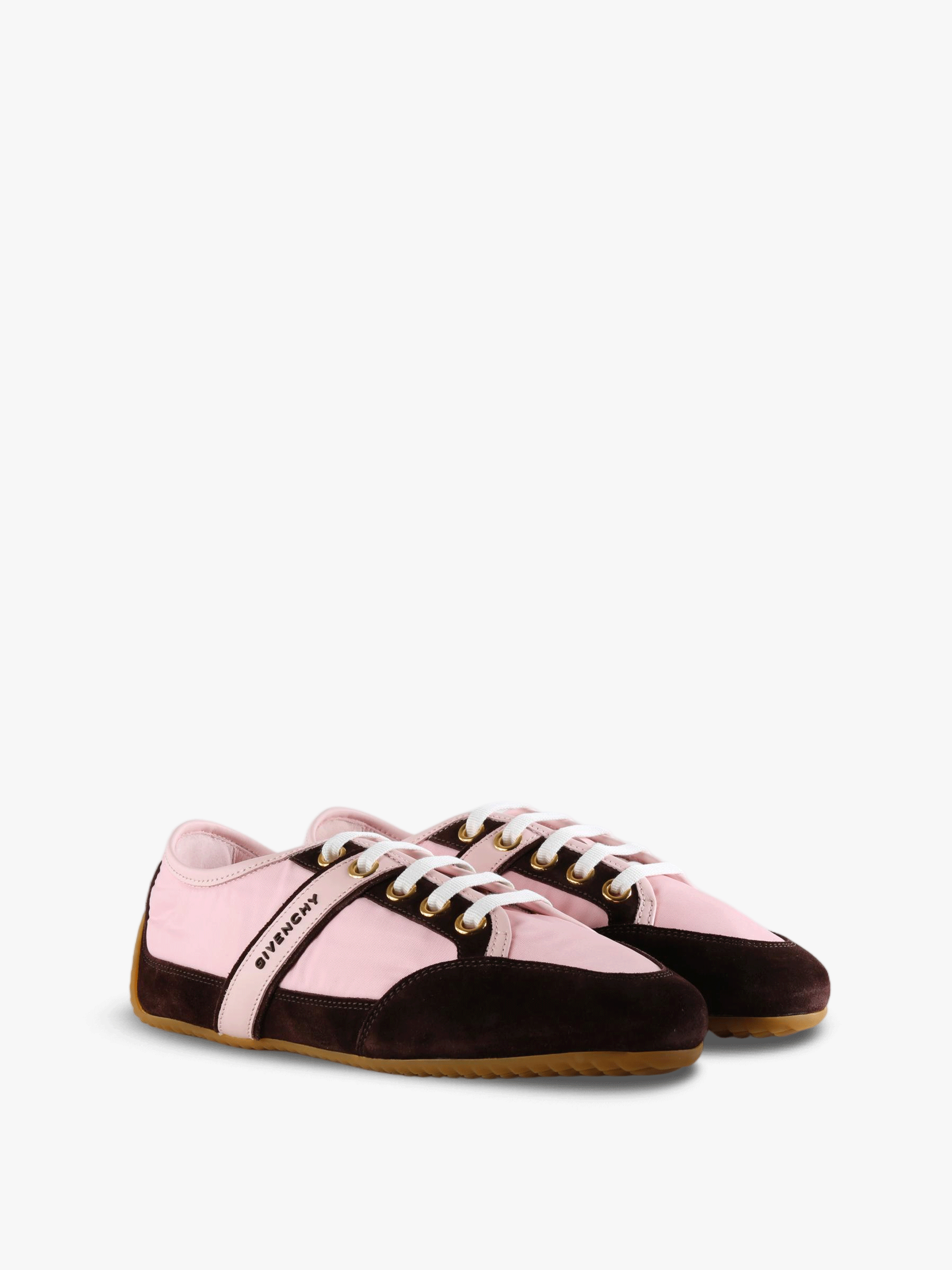 Pink shoes, front view