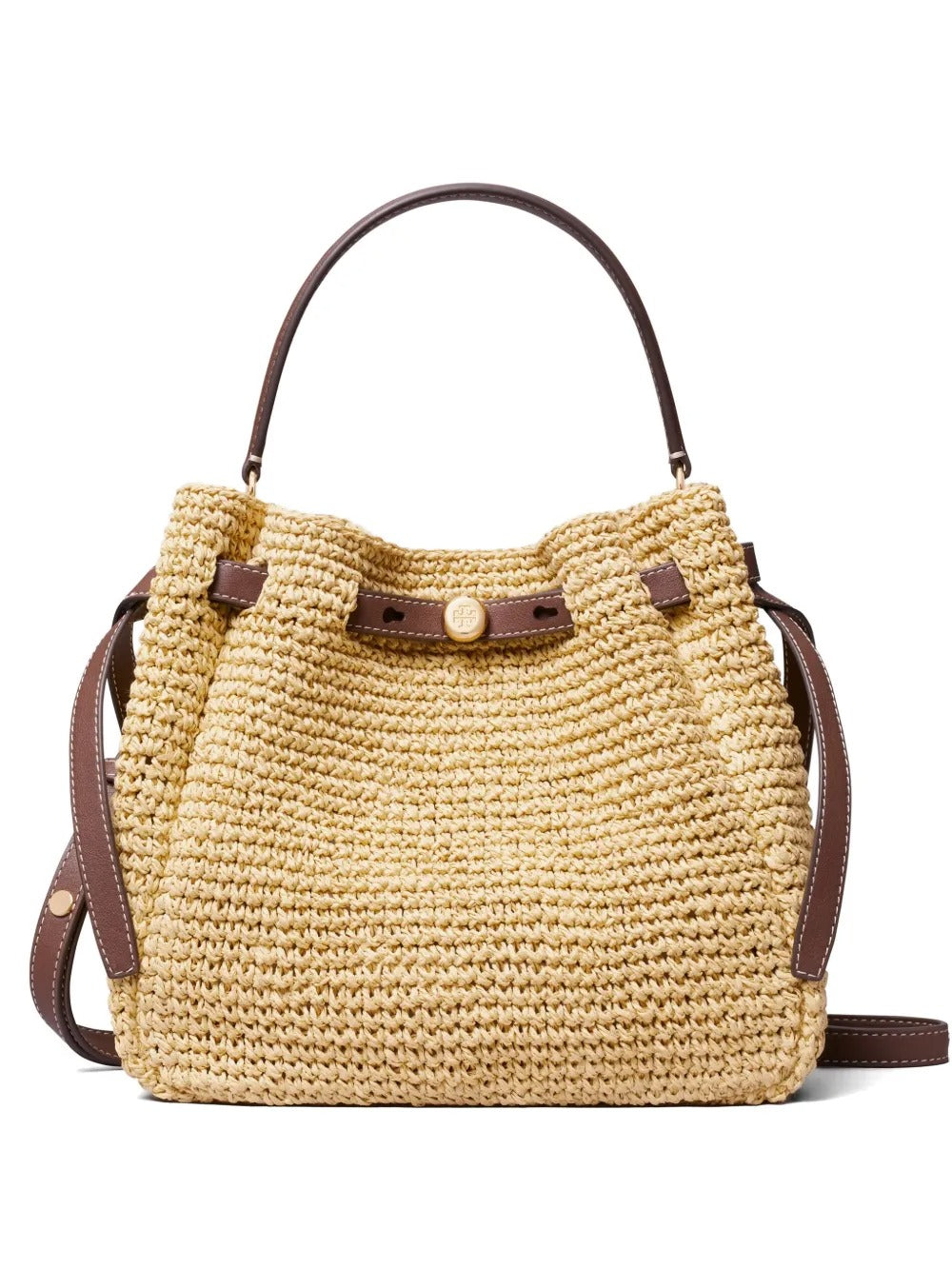 Tan bags, front view