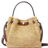 Tan bags, front view