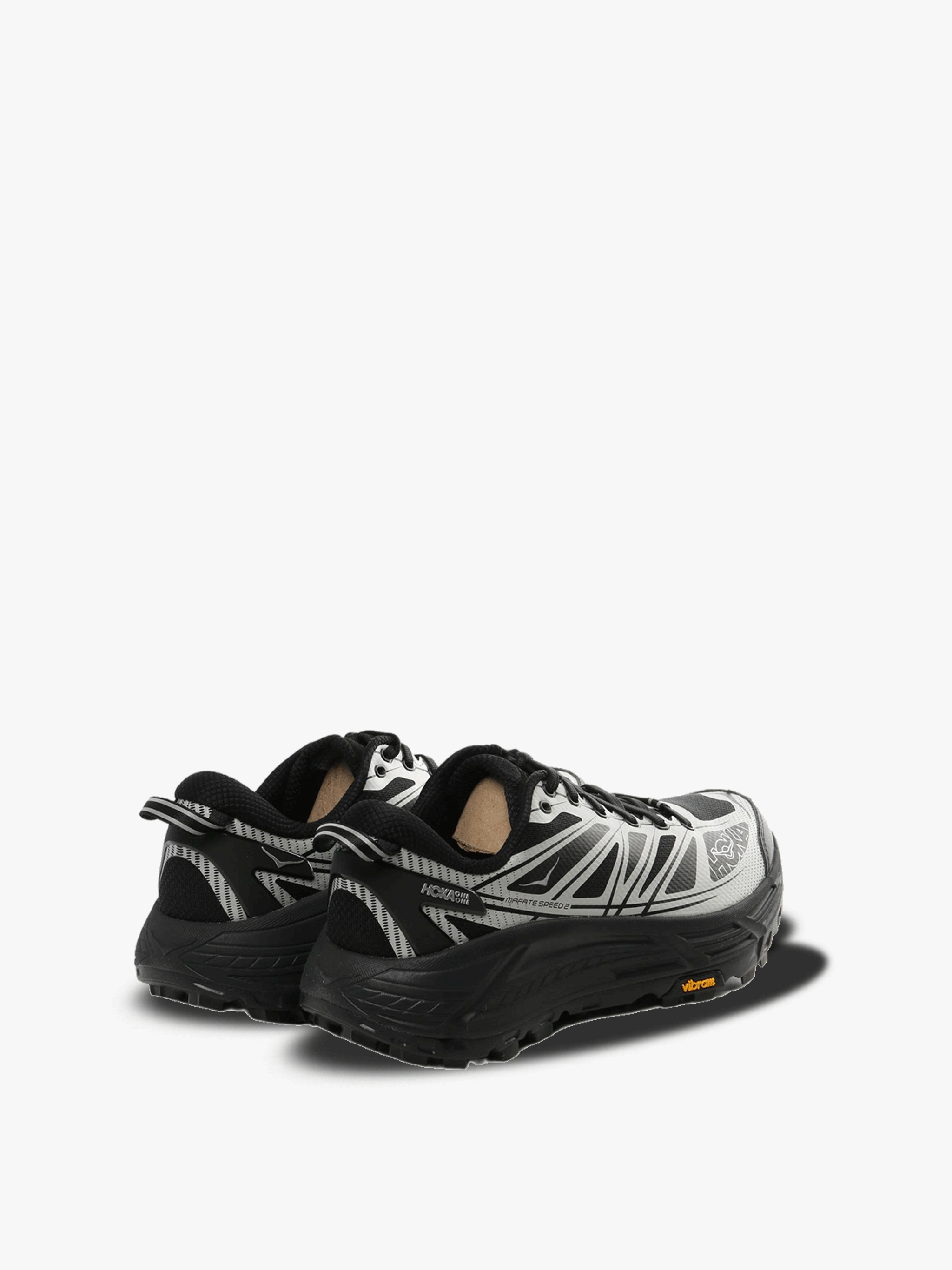 Black and white shoe,back view