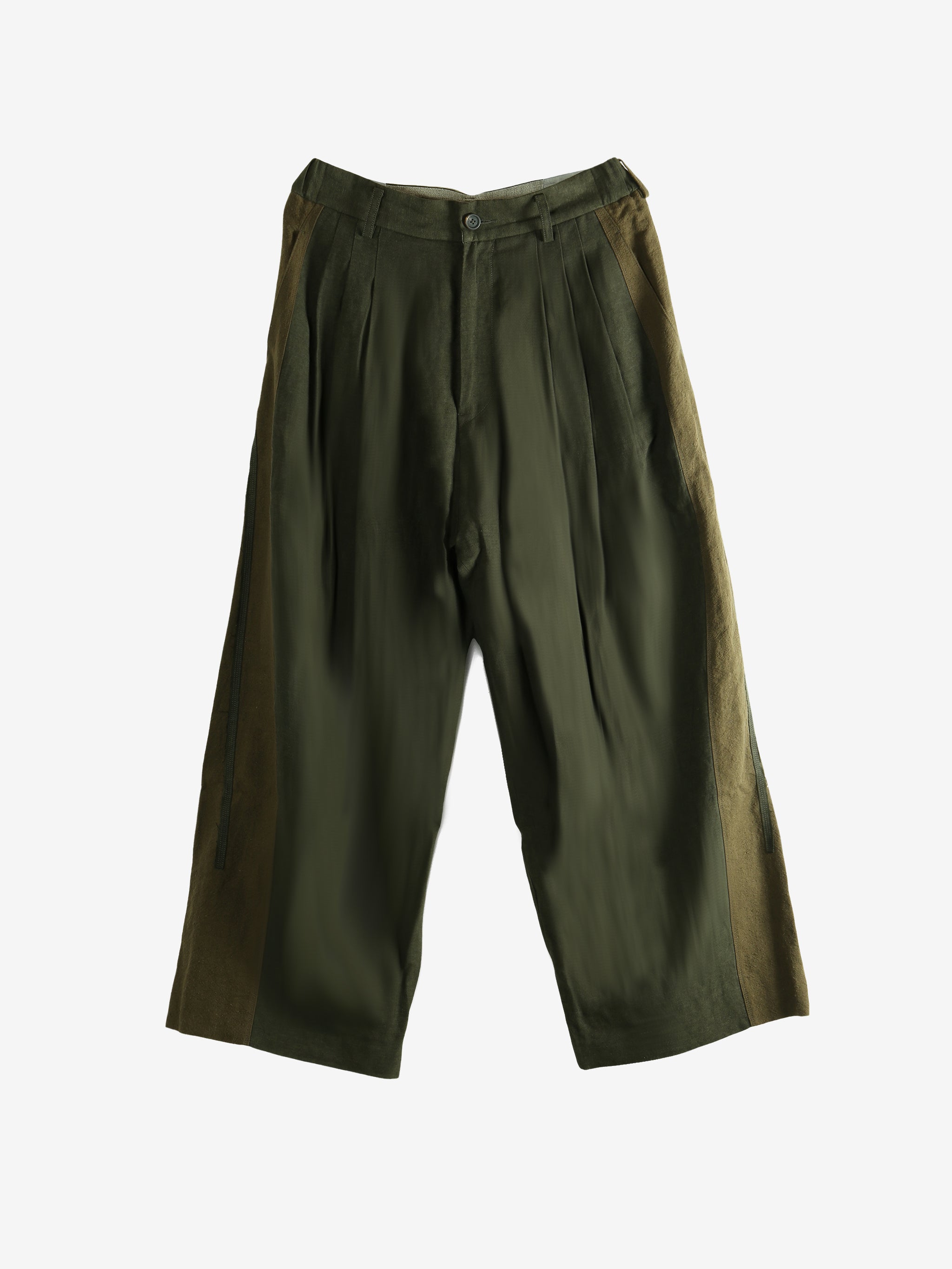 Green pants, front view