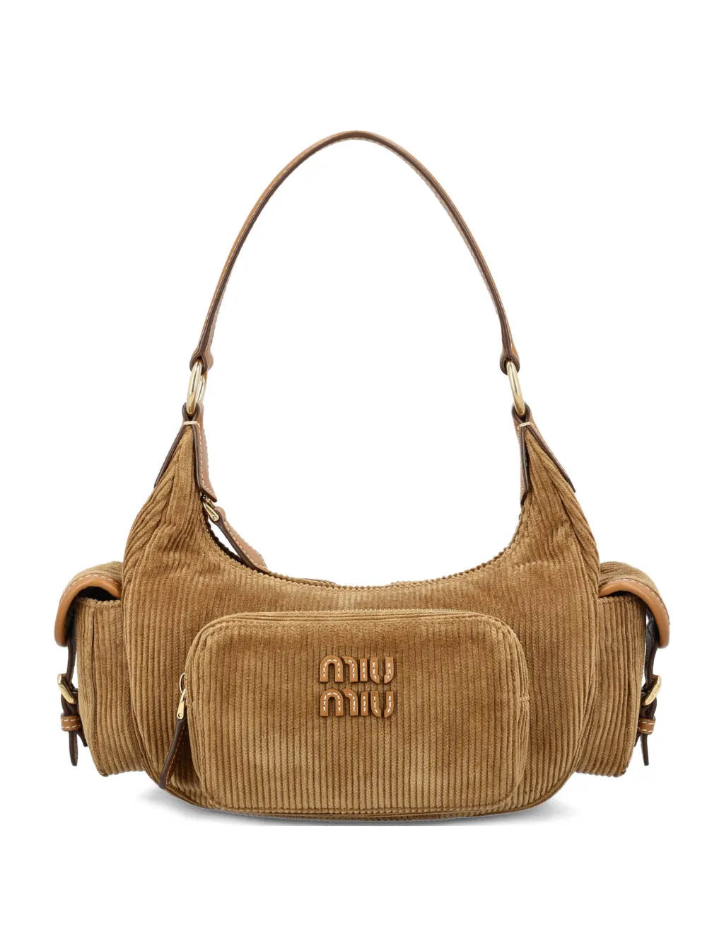 Brown handbag,front view