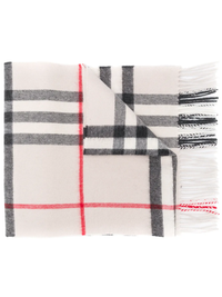 BURBERRY - Unisex Check Cashmere Scarf