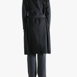 Black coat, full body view