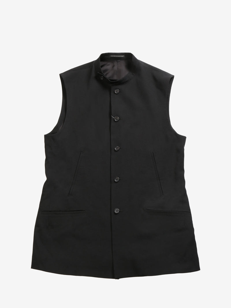 YOHJI YAMAMOTO POUR HOMME - Men Stand Collar Vest