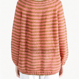 Pink knitwear, full body view