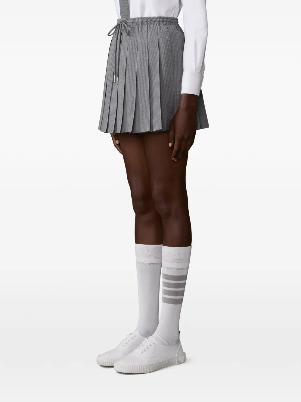 Grey skirt, full body view