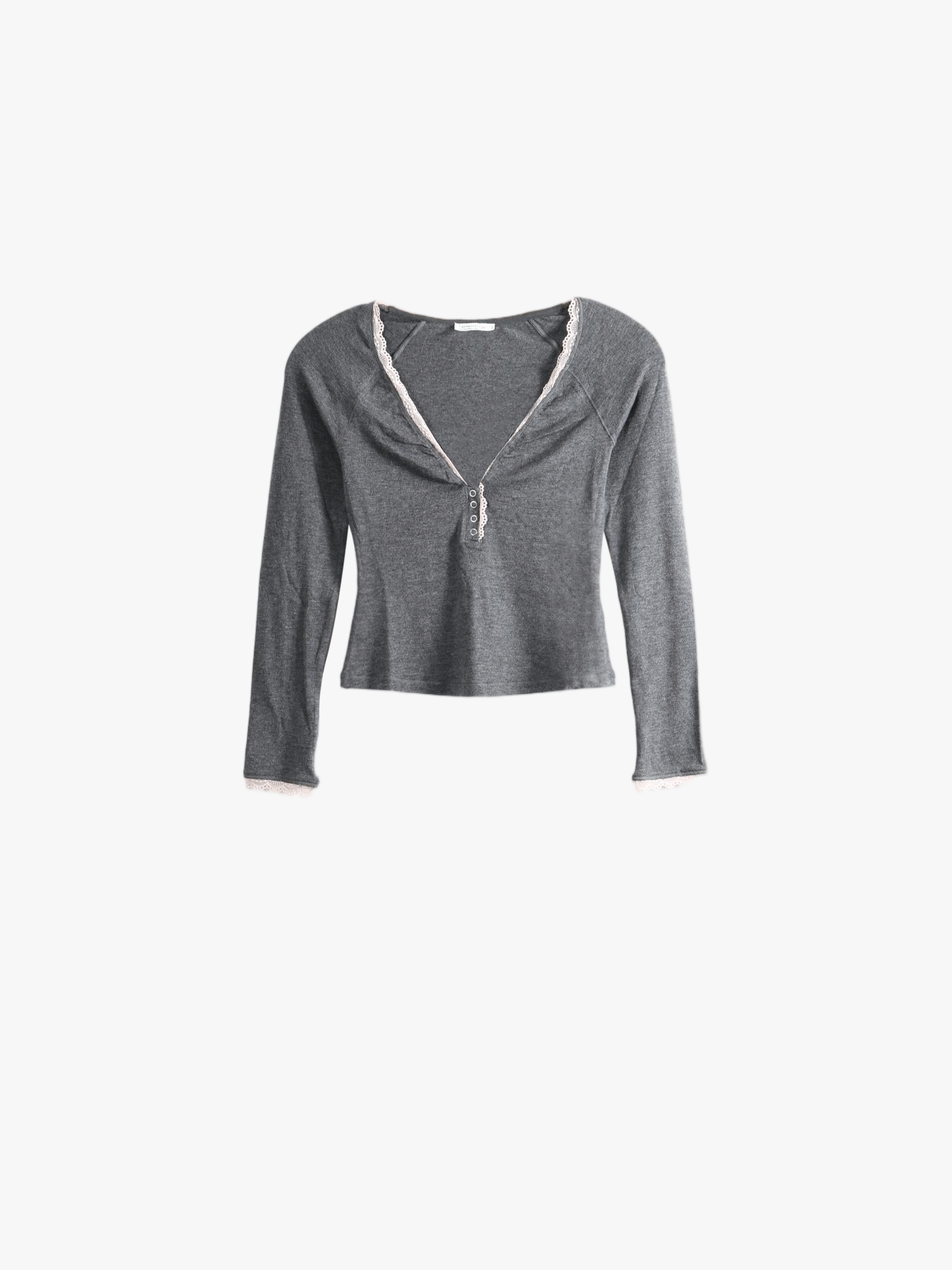 Grey top, front view