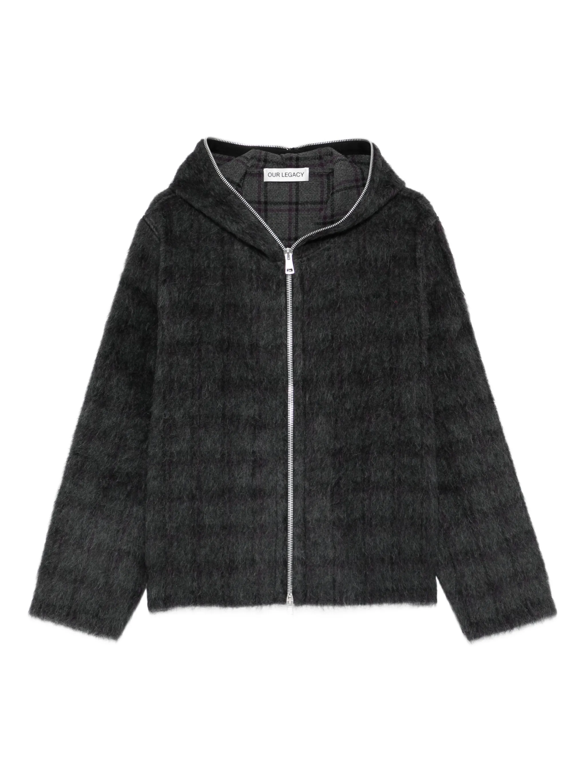 black hoodie, front view