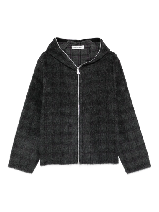 black hoodie, front view