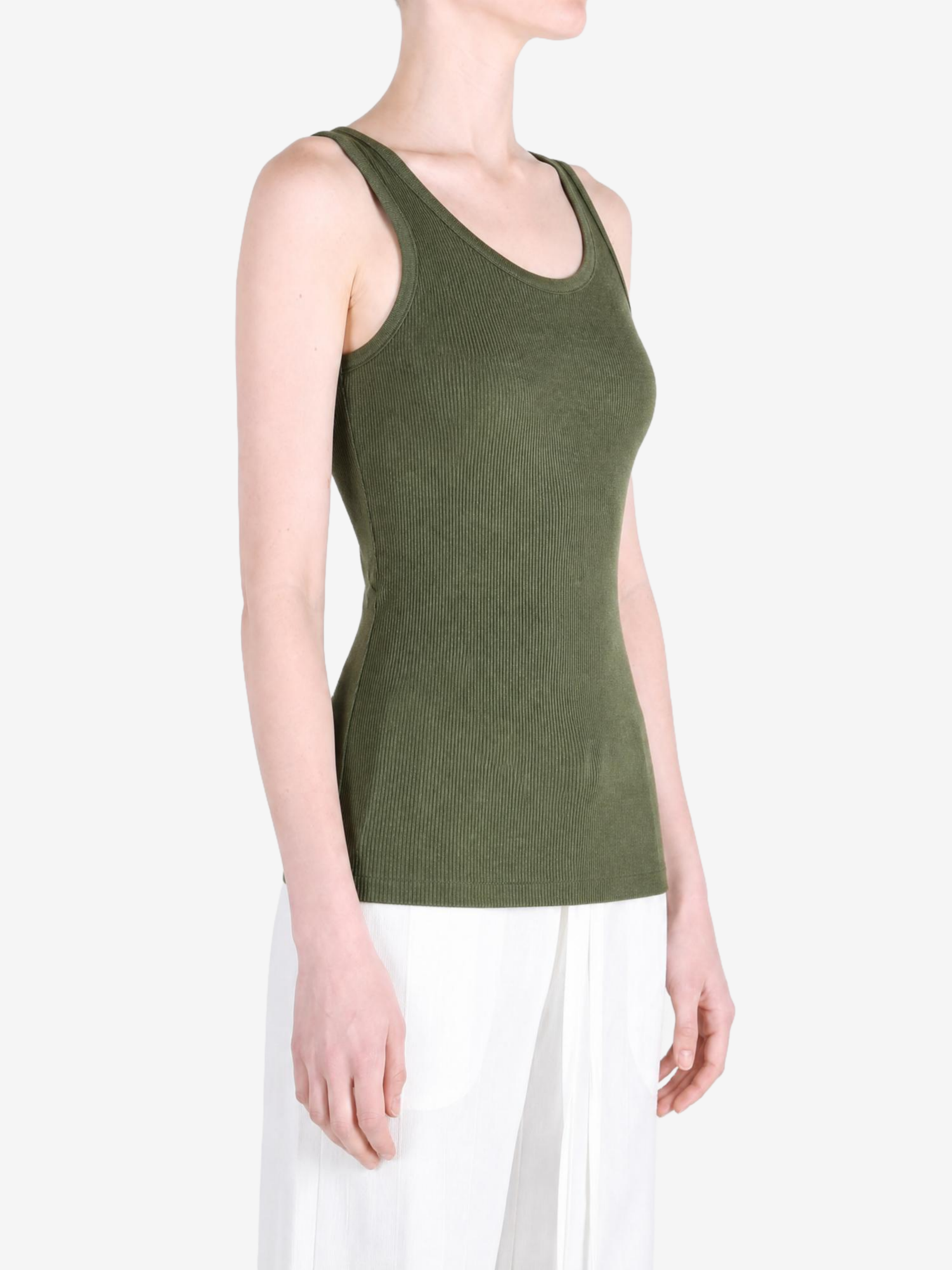 Green top, front view