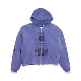 Blue hoodie, front view