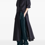 Navy pants,full body view