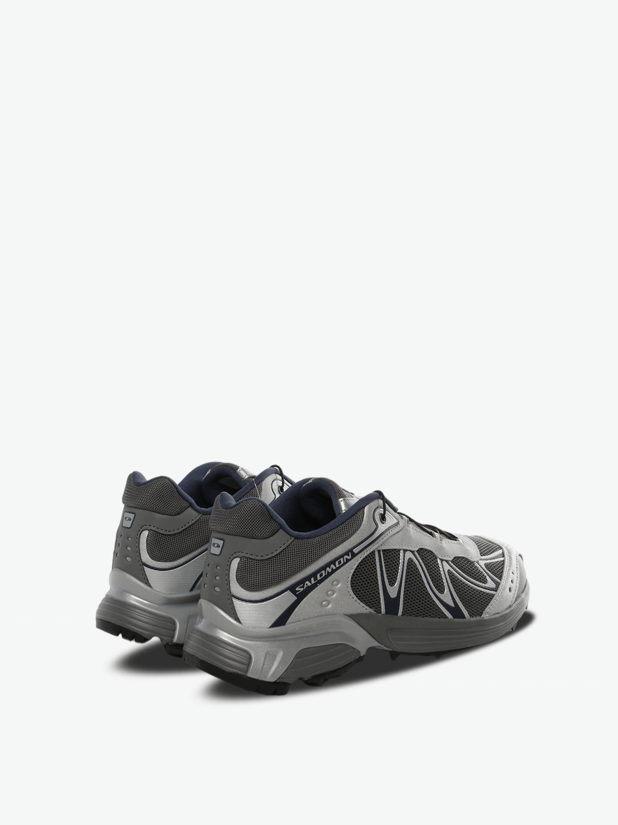 Grey sneakers, back view