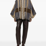Tan jacket, full body view