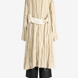COMMUNS - Women Floral Jacquard Draped Lapel Coat