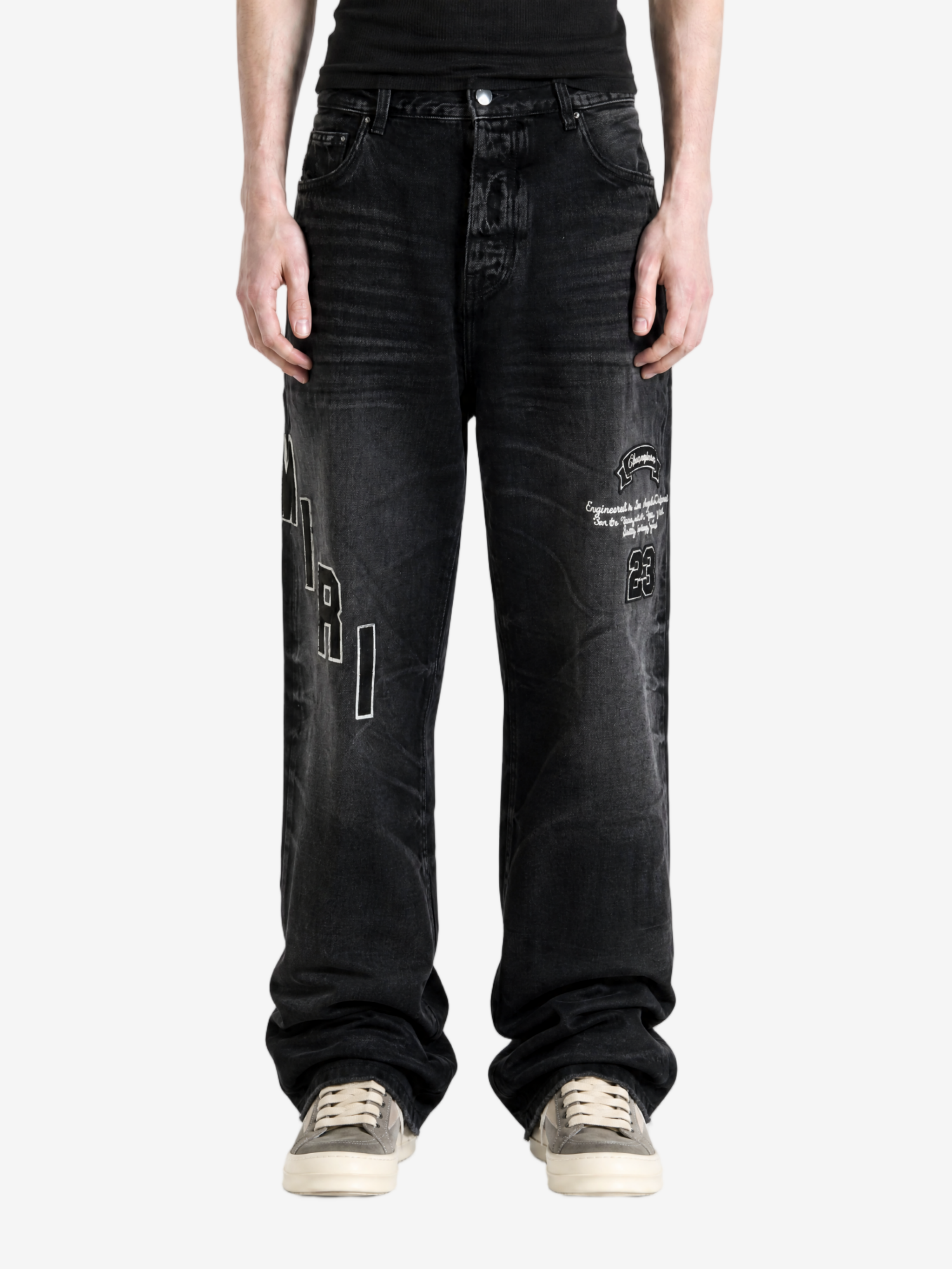 Black jeans, full body view
