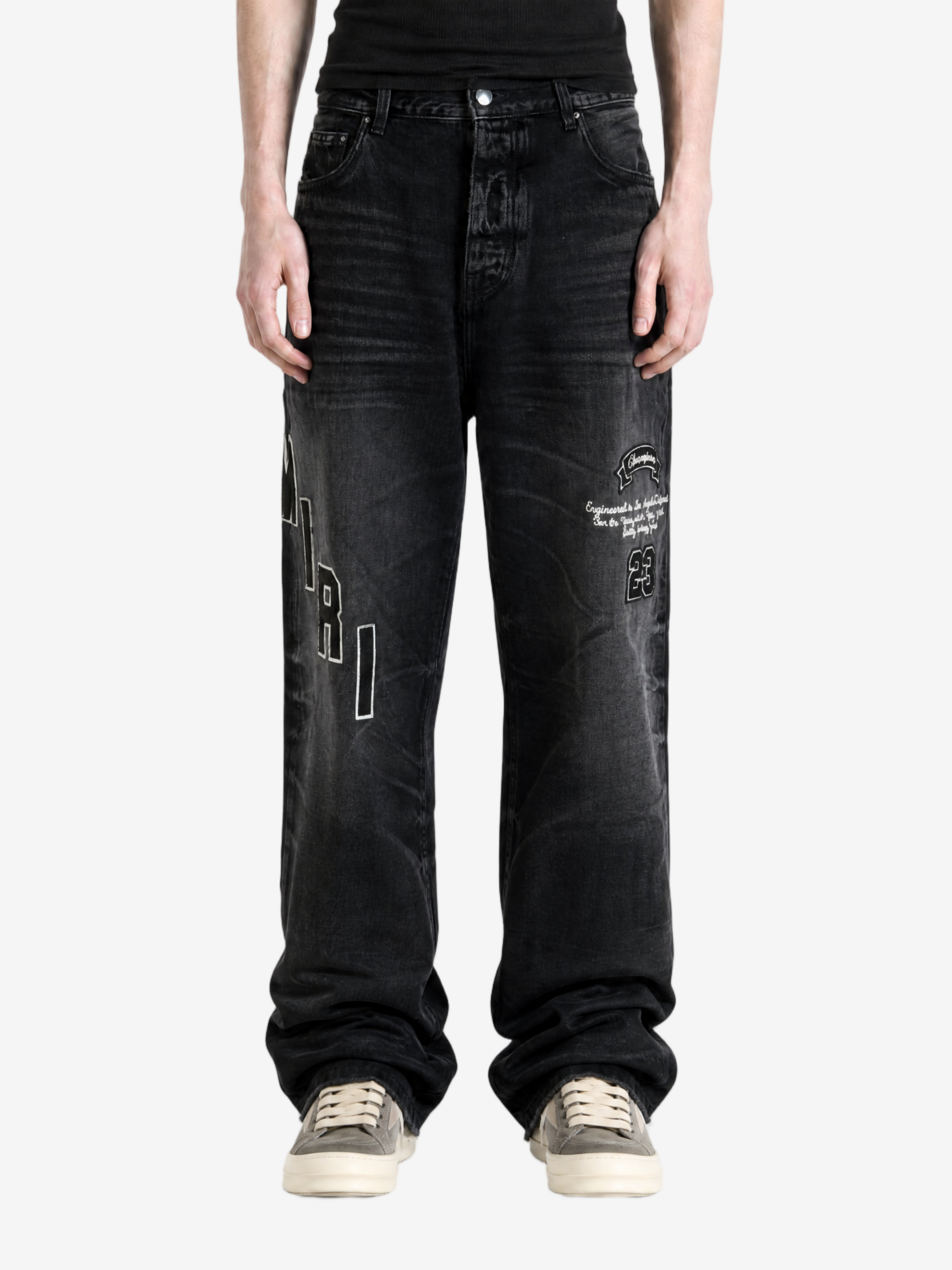Black jeans, full body view