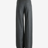 Grey pants worn by a person, showing the pants fit