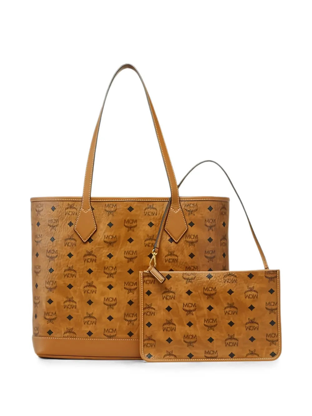 Tan bag, front view