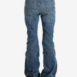 RICK OWENS DRKSHDW - Women Denim Bias Bootcut Jeans