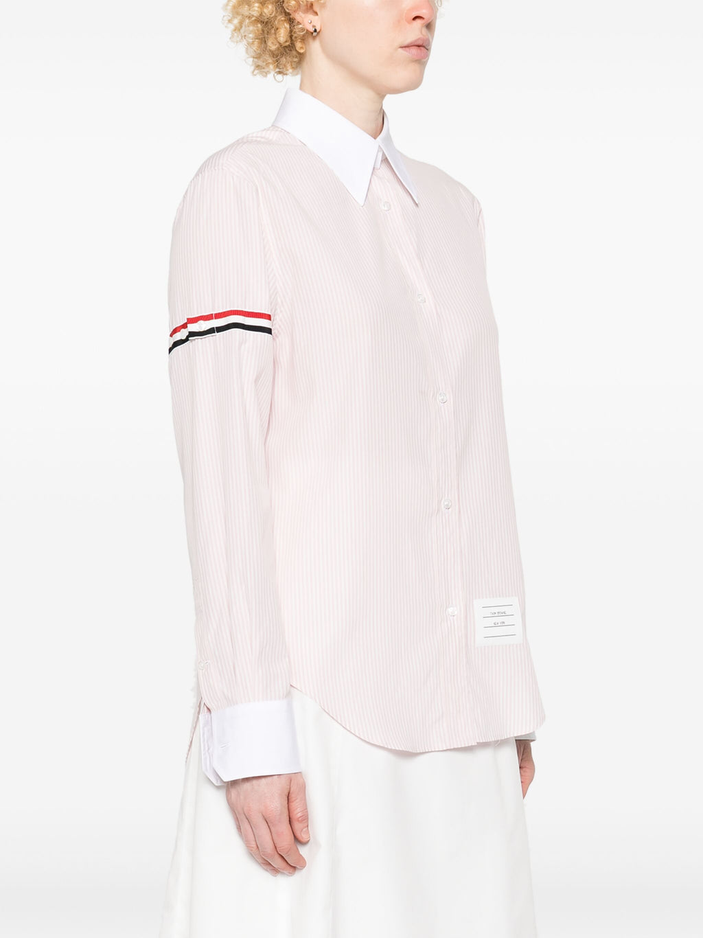 THOM BROWNE - Women Easy Fit Point Collar Shirt