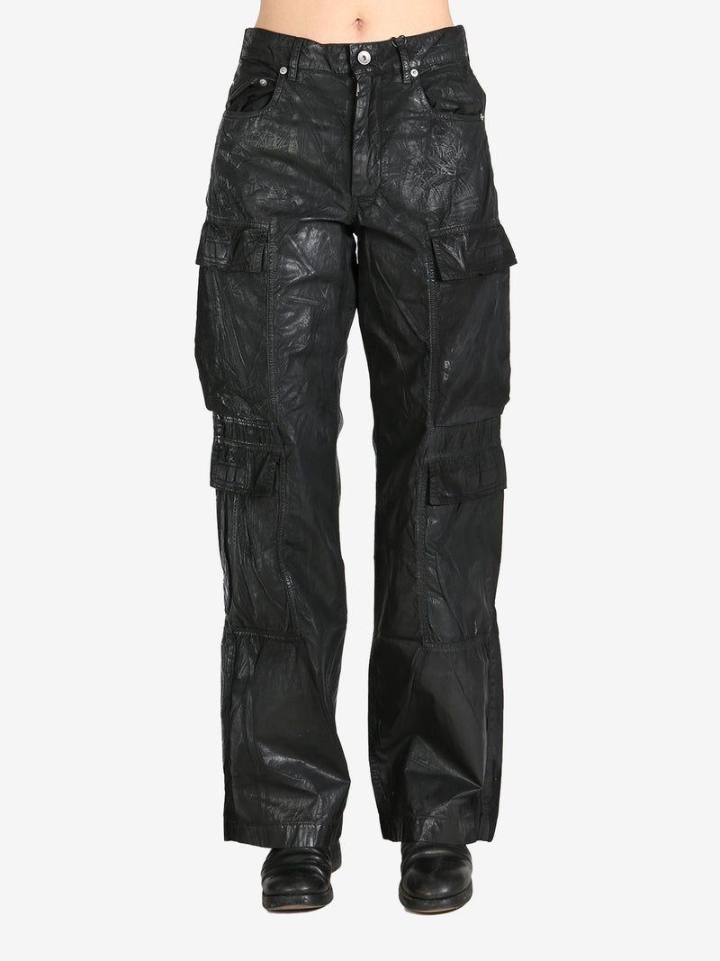 RICK OWENS DRKSHDW - Women Foil Double Cargo Jeans