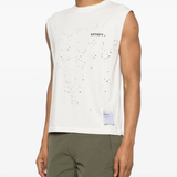 Grey t-shirt worn by a person, showing the t-shirt fit