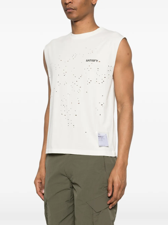 Grey t-shirt worn by a person, showing the t-shirt fit