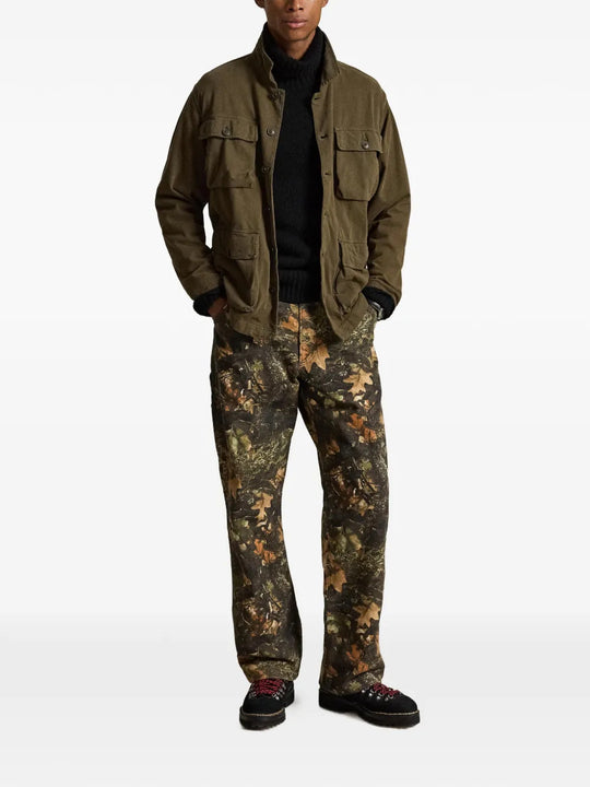 Green jacket, full body view