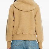 Brown jacket, full body view