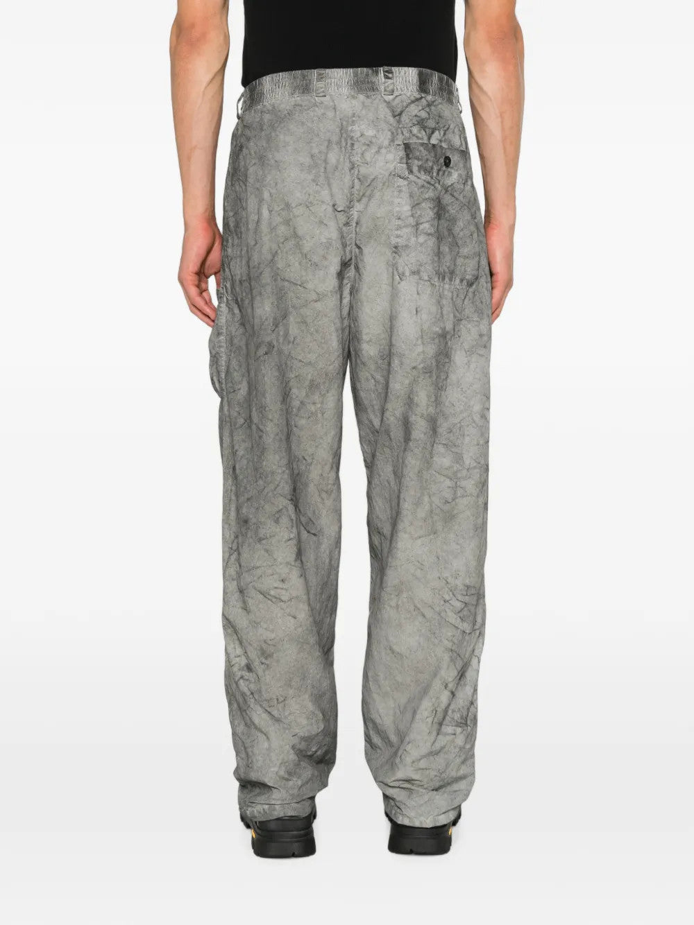 Grey pants, full body view