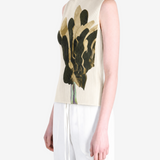 Tan top worn by a person, showing the top fit