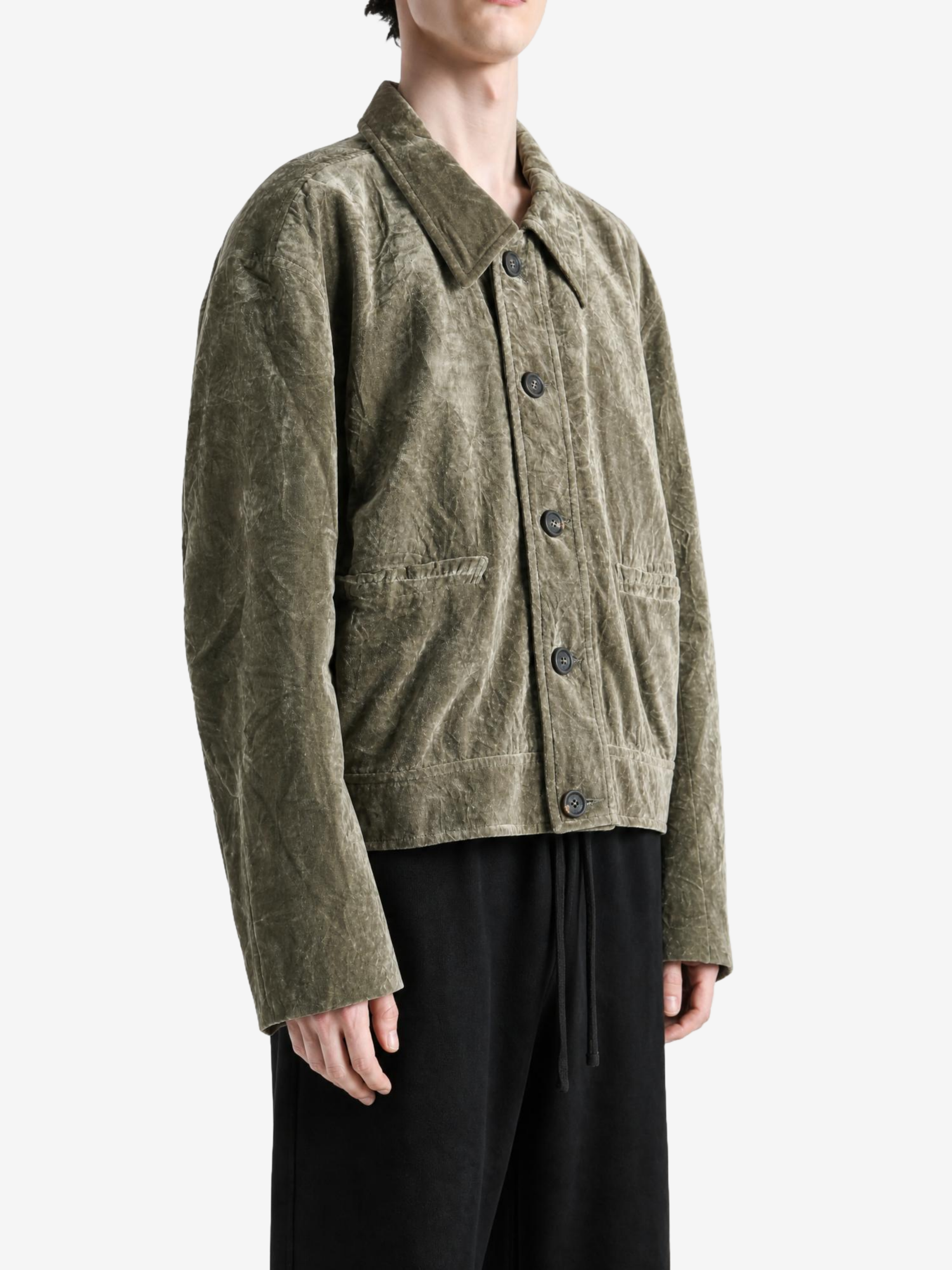 Green jacket, front view